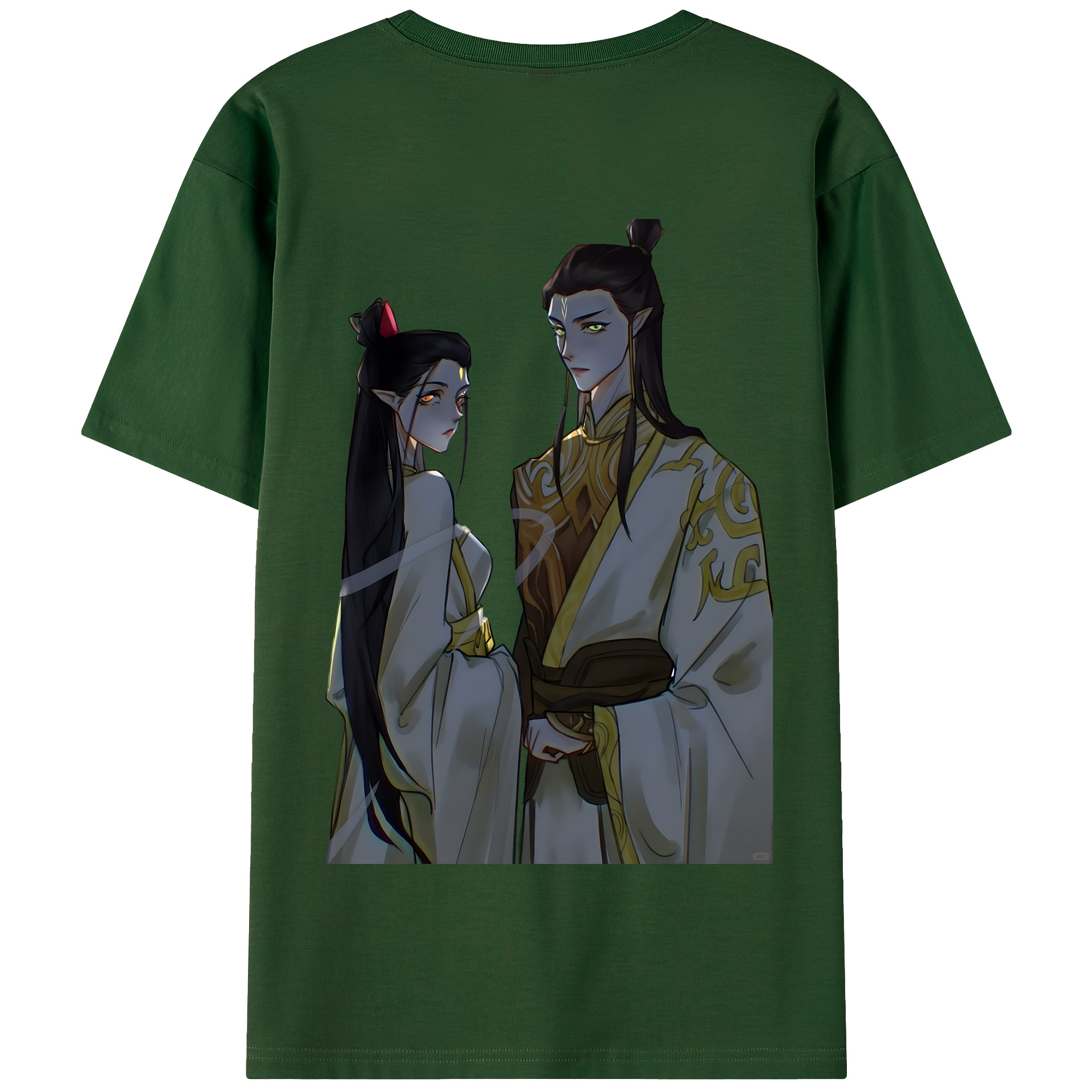 （画像用） Ne Zha 2 ナタ 魔童の大暴れ 綿100％半袖Tシャツ（背面プリント）